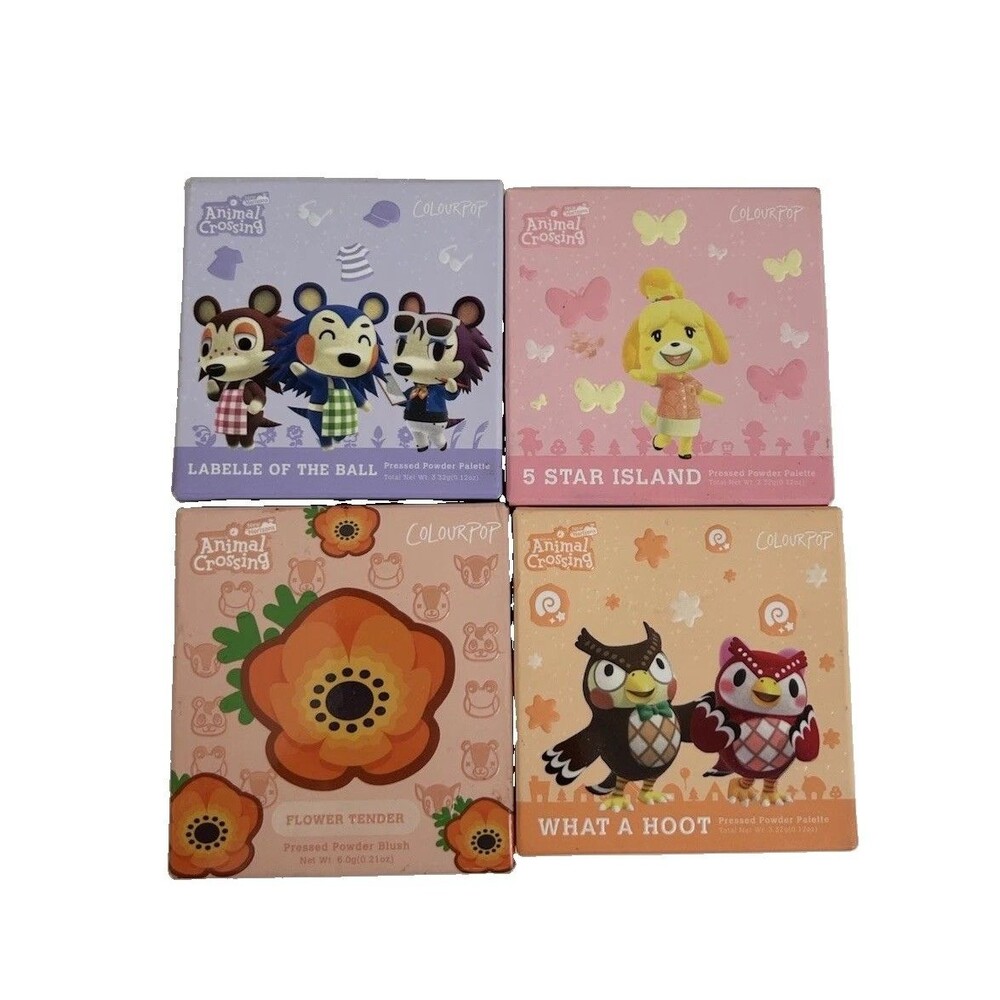 Bundle of Brand New Colourpop Animal Crossing Eyeshadow Palettes & Blush Palette